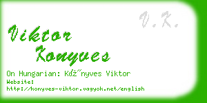 viktor konyves business card